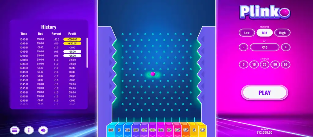 Plinko ゲーム